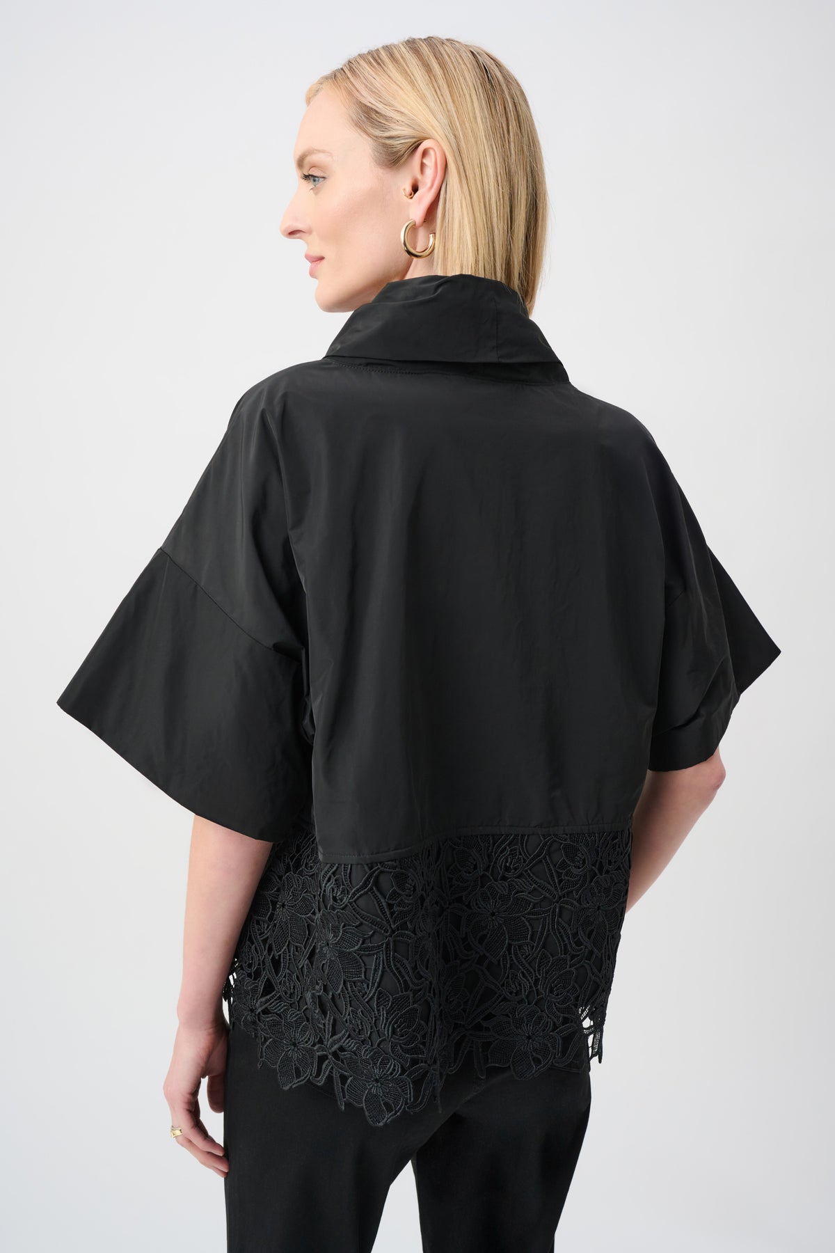 Joseph Ribkoff Memory Boxy Top With Lace Hem Jr263205