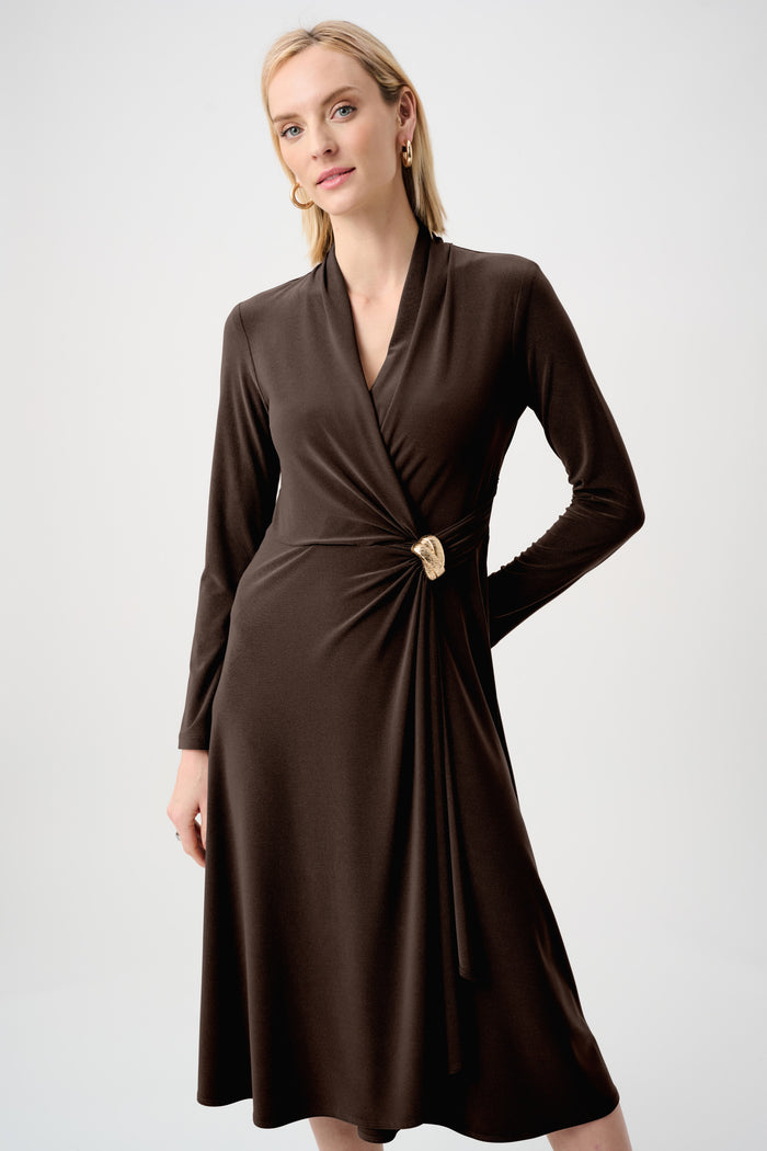 Joseph Ribkoff Melange Silky Knit Wrap Dress Jr263211
