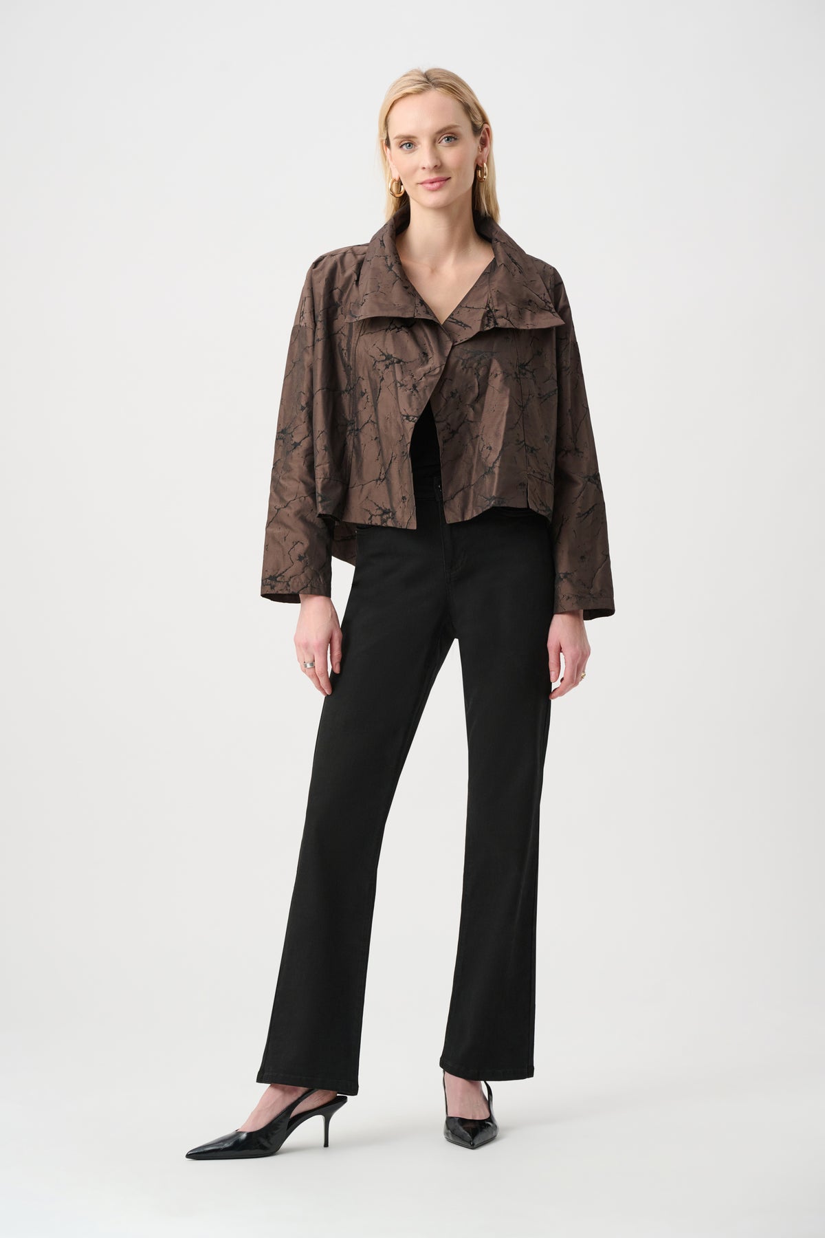 Joseph Ribkoff Jacquard Memory Asymmetrical Jacket Jr263222