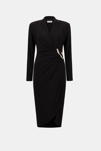Joseph Ribkoff Silky Knit Sheath Wrap Dress Signature | Silky Knit Sheath Wrap Dress 263709