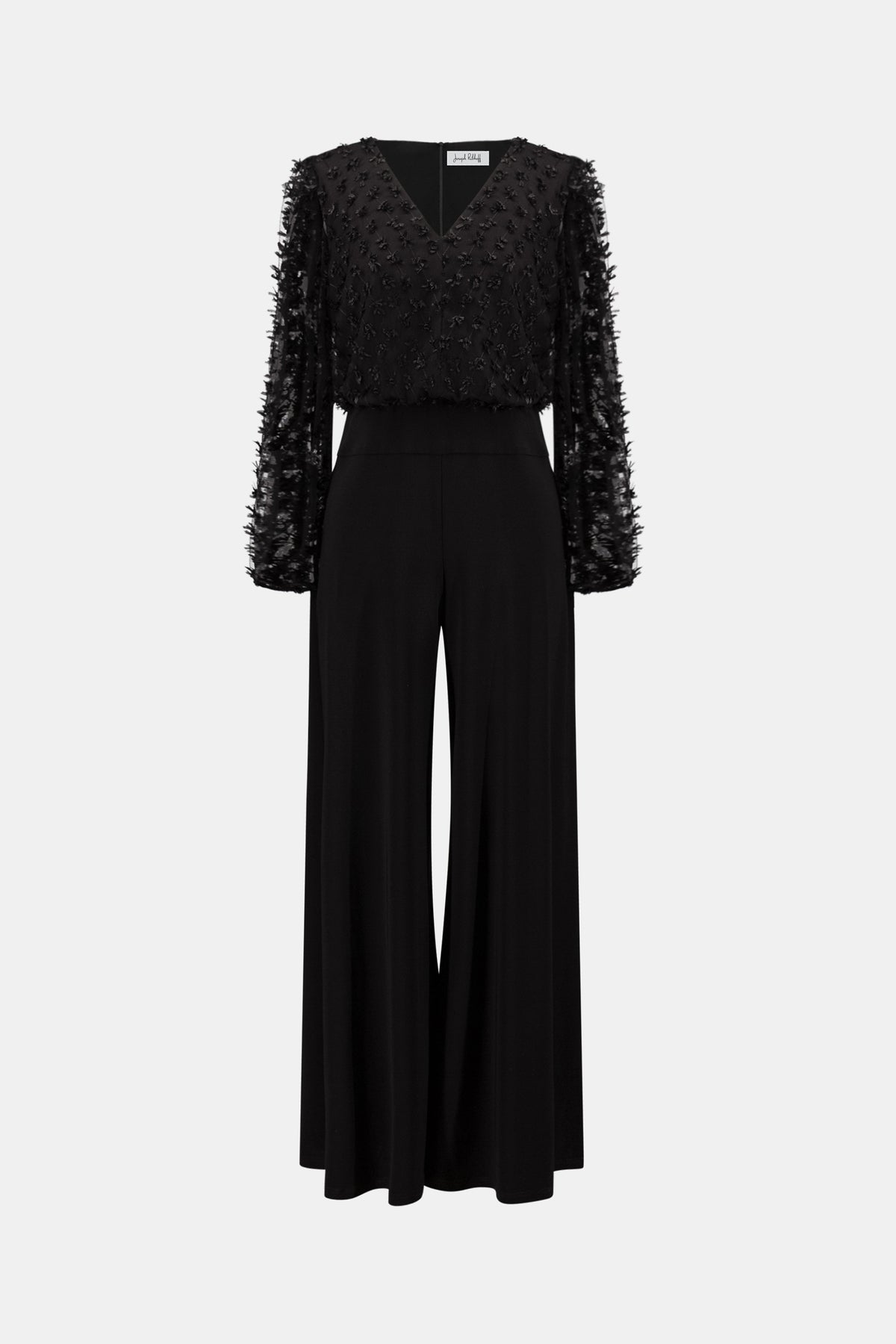 Joseph Ribkoff Silky Knit and Sheer Novelty Wide Leg Jumpsuit Jr263723