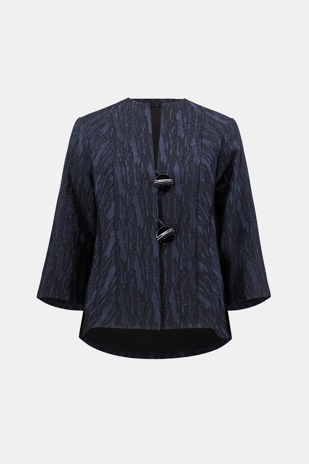 Joseph Ribkoff Foil-Textured Jacquard Trapeze Jacket Jr263725