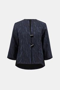 Joseph Ribkoff Foil-Textured Jacquard Trapeze Jacket Jr263725