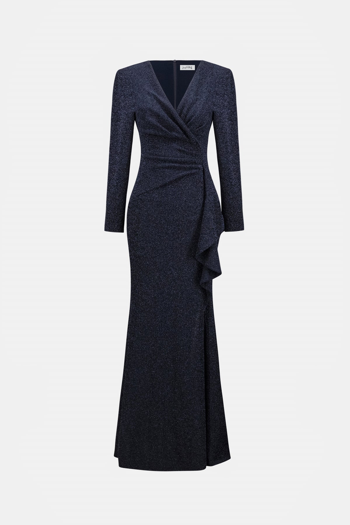 Joseph Ribkoff Sparkle Knit Wrap Gown 263735