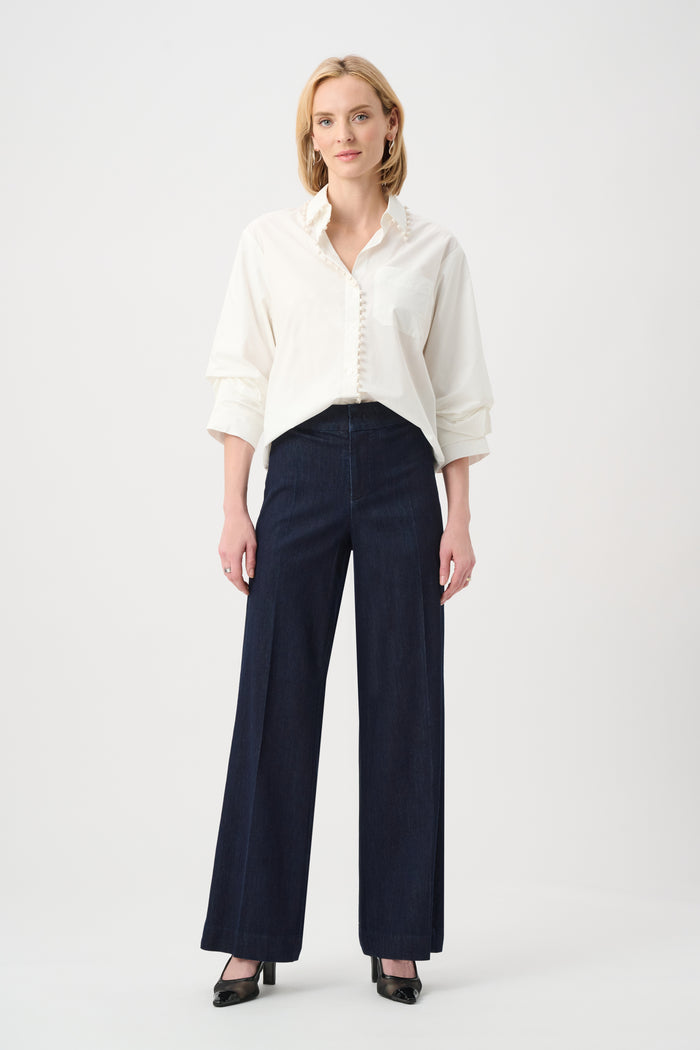 Joseph Ribkoff Chloe Stretch Denim High-Rise Wide Leg Jeans Jr263903