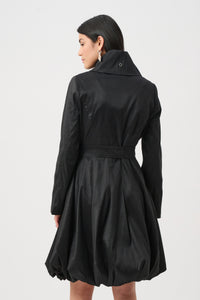 Joseph Ribkoff Stretch Taffeta Belted Fit & Flare Balloon Coat Jr263911