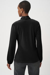 Joseph Ribkoff Recycled Satin Faux-Wrap Top Jr264026