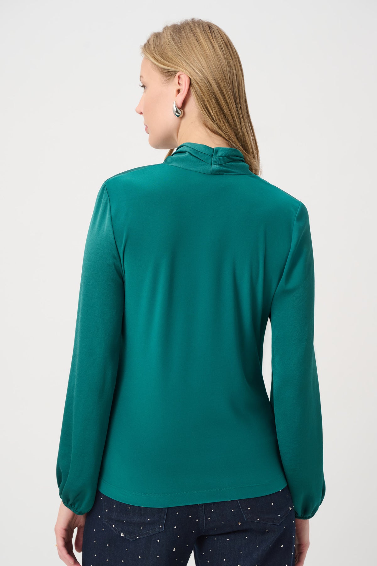Joseph Ribkoff Recycled Satin Faux-Wrap Top Jr264026
