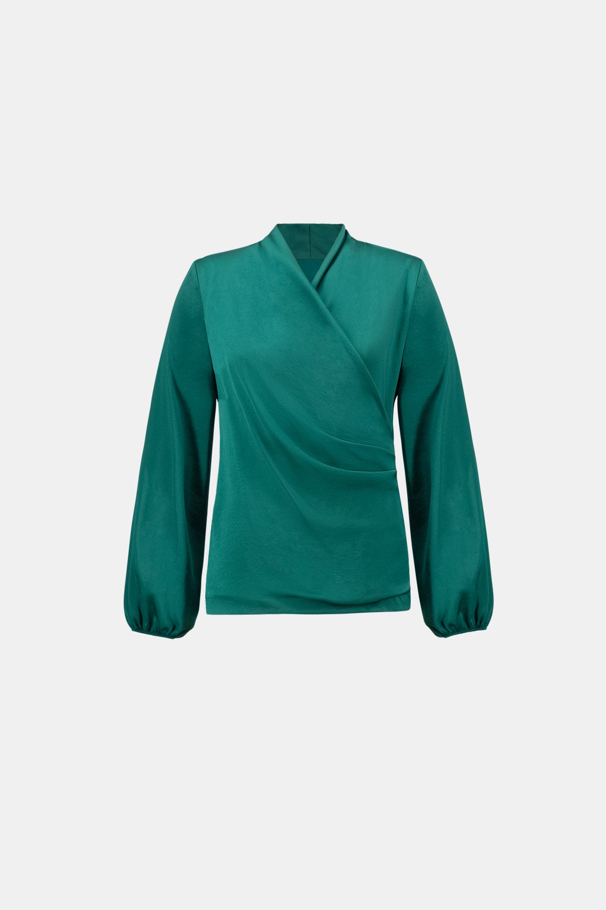Joseph Ribkoff Recycled Satin Faux-Wrap Top Jr264026