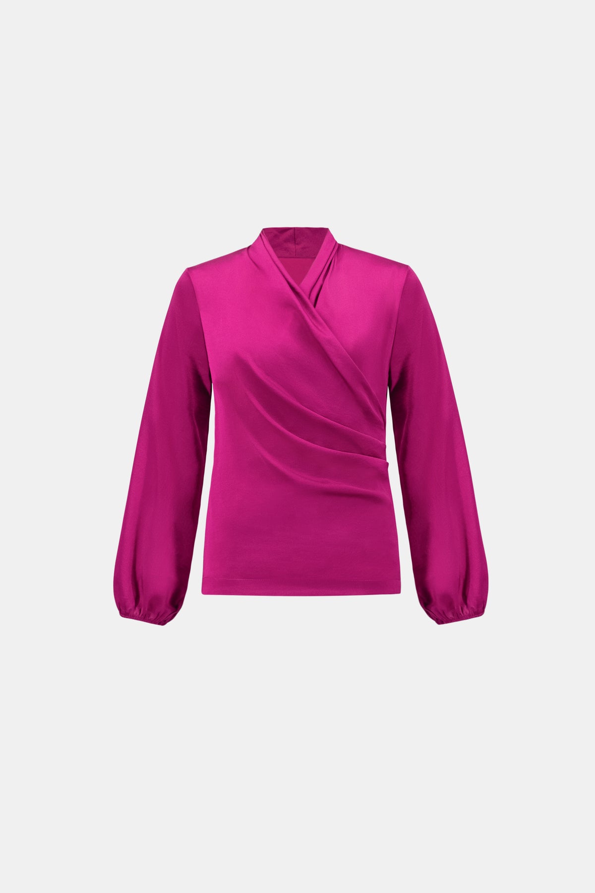 Joseph Ribkoff Recycled Satin Faux-Wrap Top Jr264026