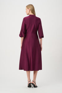 Joseph Ribkoff Knit Satin Flowy Wrap Dress Jr264070