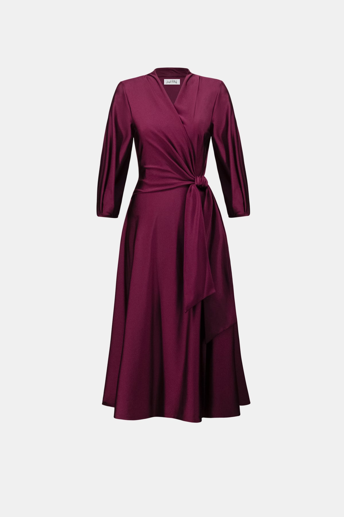 Joseph Ribkoff Knit Satin Flowy Wrap Dress Jr264070