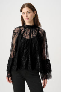 Joseph Ribkoff Scalloped Lace Trapeze Top Jr264098