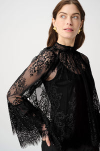 Joseph Ribkoff Scalloped Lace Trapeze Top Jr264098