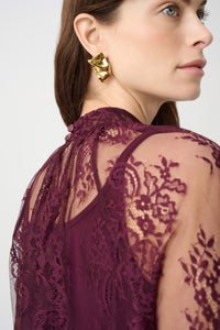 Joseph Ribkoff Scalloped Lace Trapeze Top Jr264098