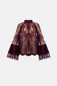 Joseph Ribkoff Scalloped Lace Trapeze Top Jr264098