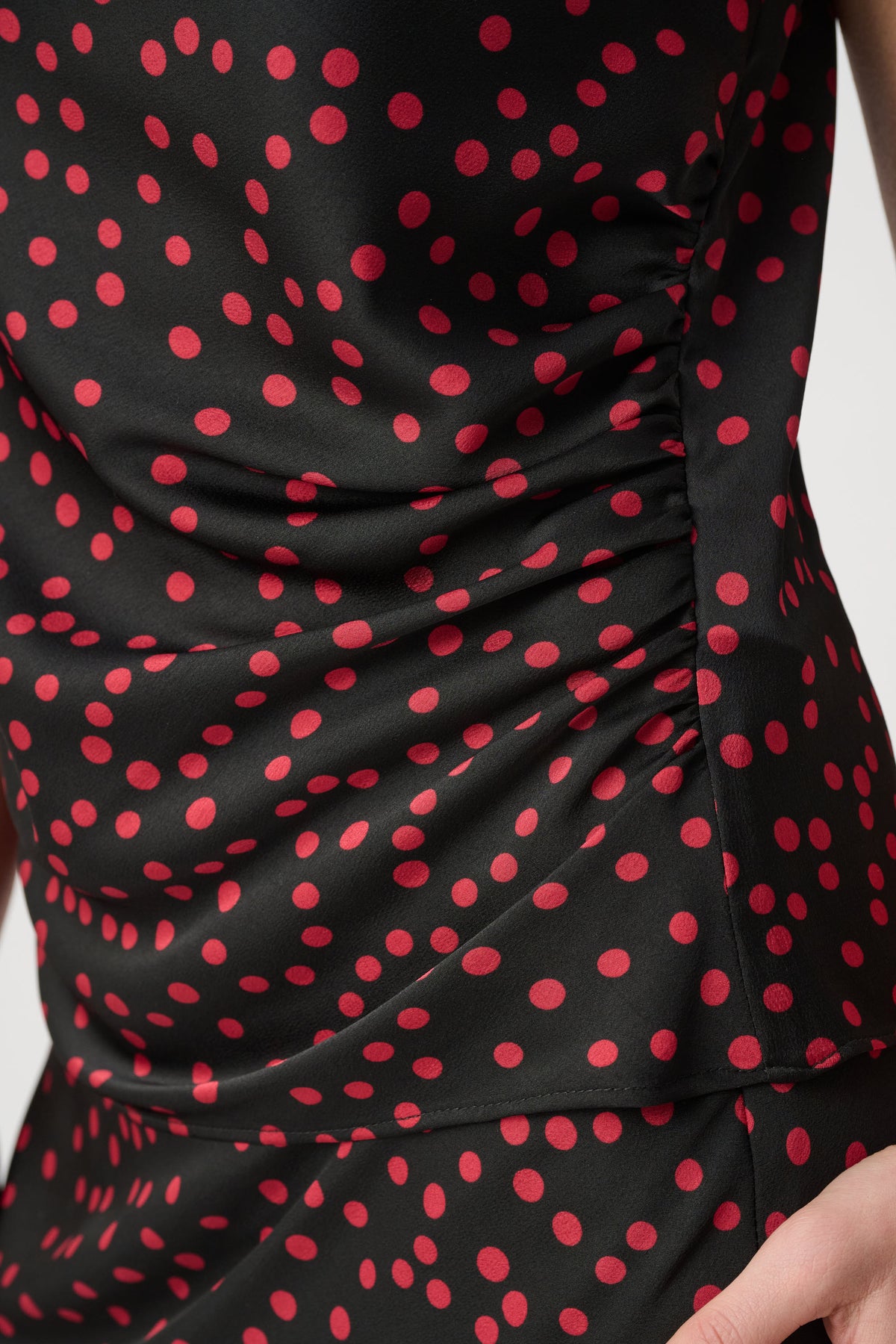Joseph Ribkoff Polka Dot Recycled Satin Top Jr264117