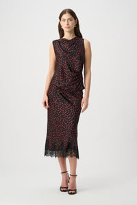 Joseph Ribkoff Polka Dot Recycled Satin Top Jr264117