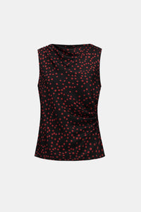Joseph Ribkoff Polka Dot Recycled Satin Top Jr264117
