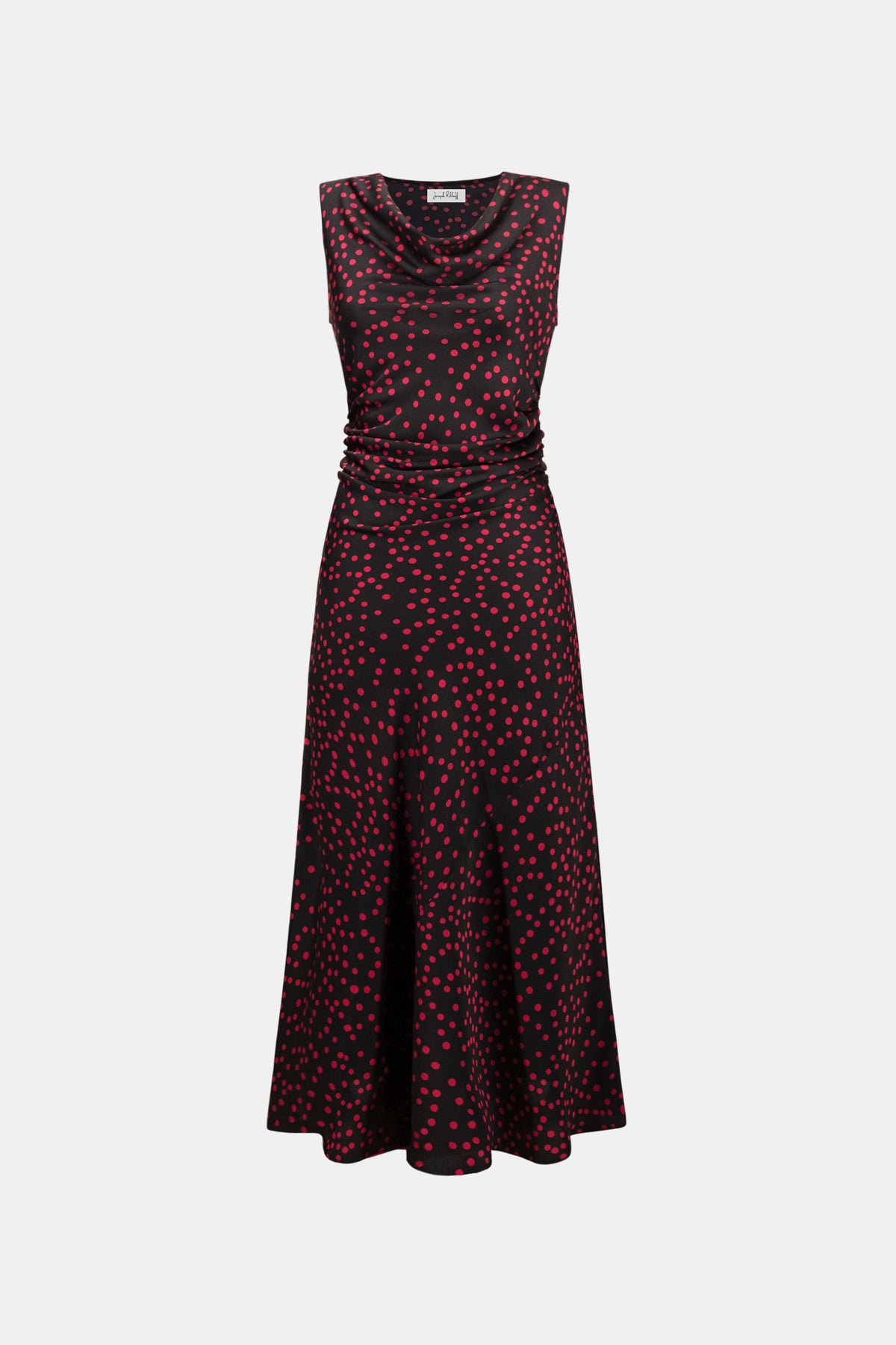 Joseph Ribkoff Polka Dot Recycled Satin A-Line Dress Jr264210