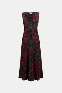 Joseph Ribkoff Polka Dot Recycled Satin A-Line Dress Jr264210