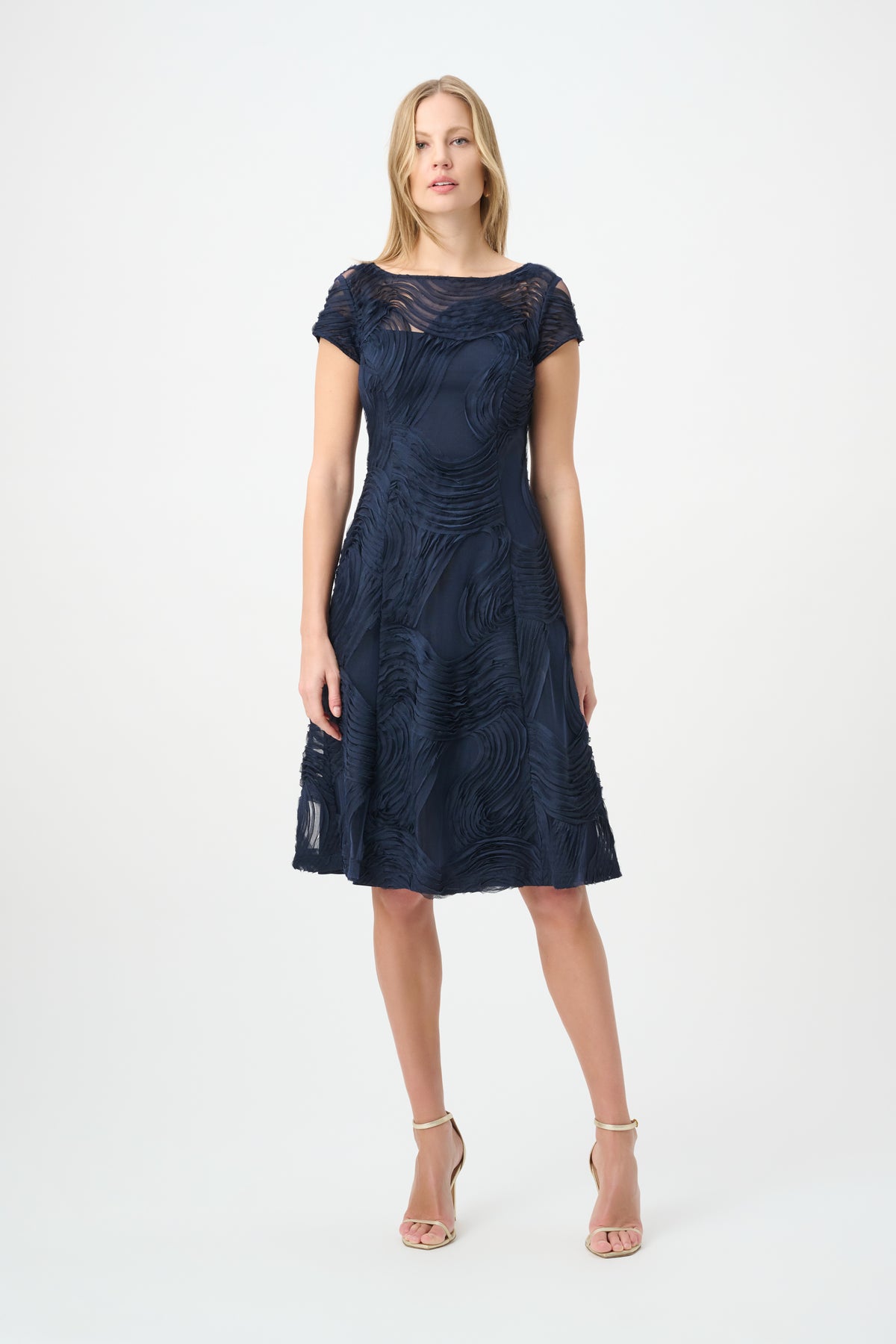 Joseph Ribkoff Embroideered Swirl Fit & Flare Dress Jr264720