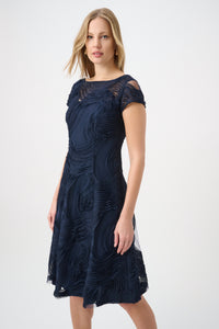 Joseph Ribkoff Embroideered Swirl Fit & Flare Dress Jr264720