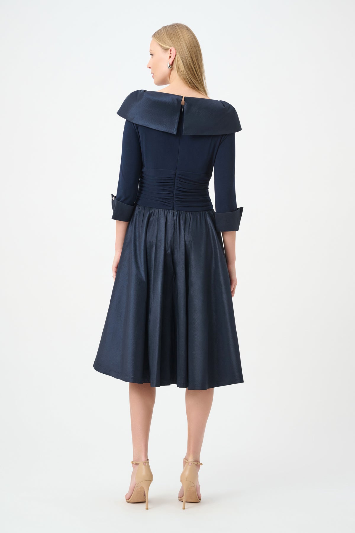 Joseph Ribkoff V-Neck Lapel Fit & Flare Dress Jr264723