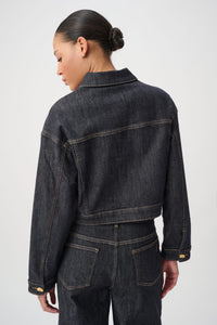 Joseph Ribkoff Statement Button Cropped Denim Jacket Jr264900