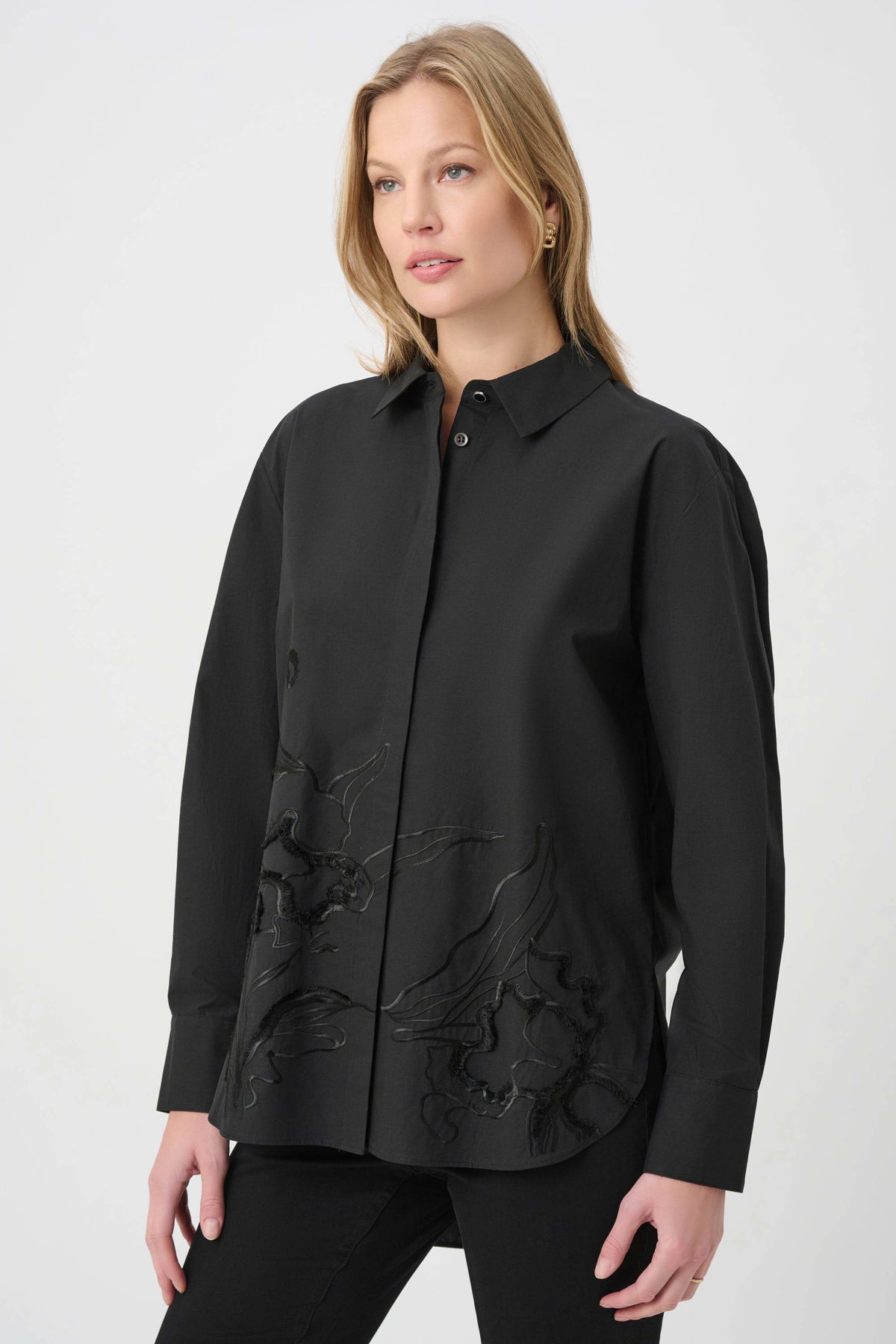 Joseph Ribkoff Embroidered Button-Down Shirt Jr264904