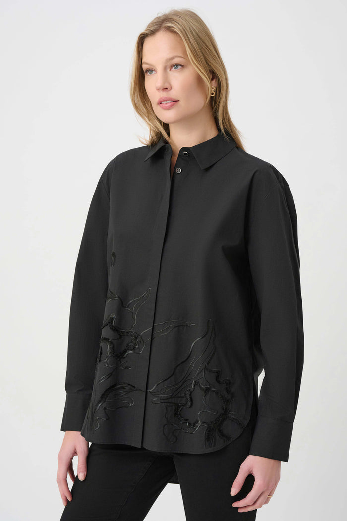 Joseph Ribkoff Embroidered Button-Down Shirt Jr264904