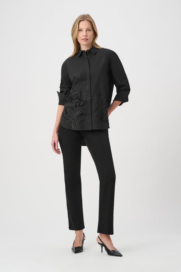 Joseph Ribkoff Embroidered Button-Down Shirt Jr264904