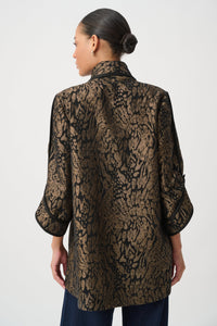 Joseph Ribkoff Animal Print Shawl Collar Cover Up Jr264949