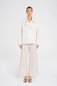 Mela Purdie Pea Jacket In Wax F103 4241 - Pre-Order March Delivery