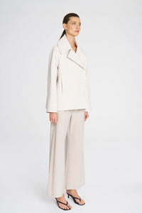 Mela Purdie Pea Jacket In Wax F103 4241 - Pre-Order March Delivery