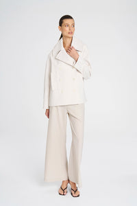 Mela Purdie Pea Jacket In Wax F103 4241 - Pre-Order March Delivery