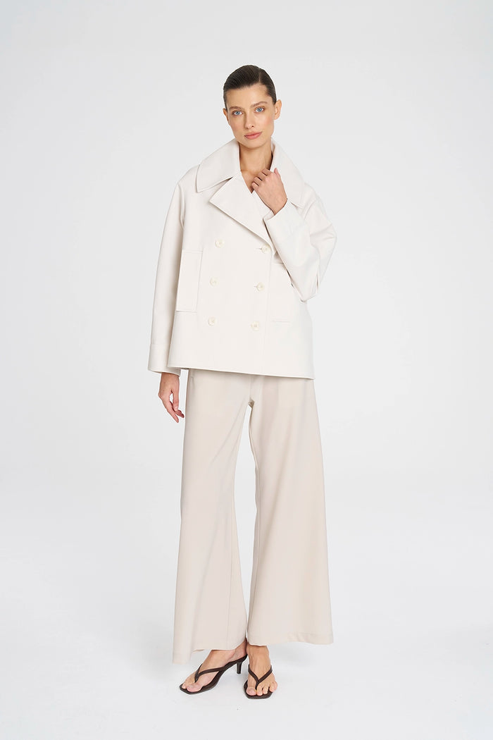 Mela Purdie Pea Jacket In Wax F103 4241 - Pre-Order March Delivery