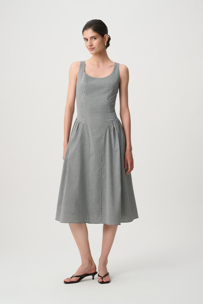Joseph Ribkoff Gingham Fit and Flare Dress Jr271025