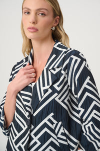 Joseph Ribkoff Geometric Jacquard Boxy Jacket Jr271073
