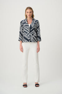 Joseph Ribkoff Geometric Jacquard Boxy Jacket Jr271073
