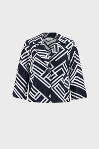 Joseph Ribkoff Geometric Jacquard Boxy Jacket Jr271073