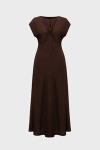 Joseph Ribkoff Crushed Satin Midi A-Line Dress Jr271090