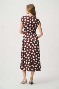 Joseph Ribkoff Polka Dot Twist Waist Dress Jr271096