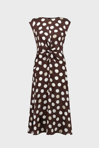 Joseph Ribkoff Polka Dot Twist Waist Dress Jr271096
