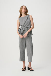 Joseph Ribkoff Gingham Tie Waist Sleeveless Top Jr271193