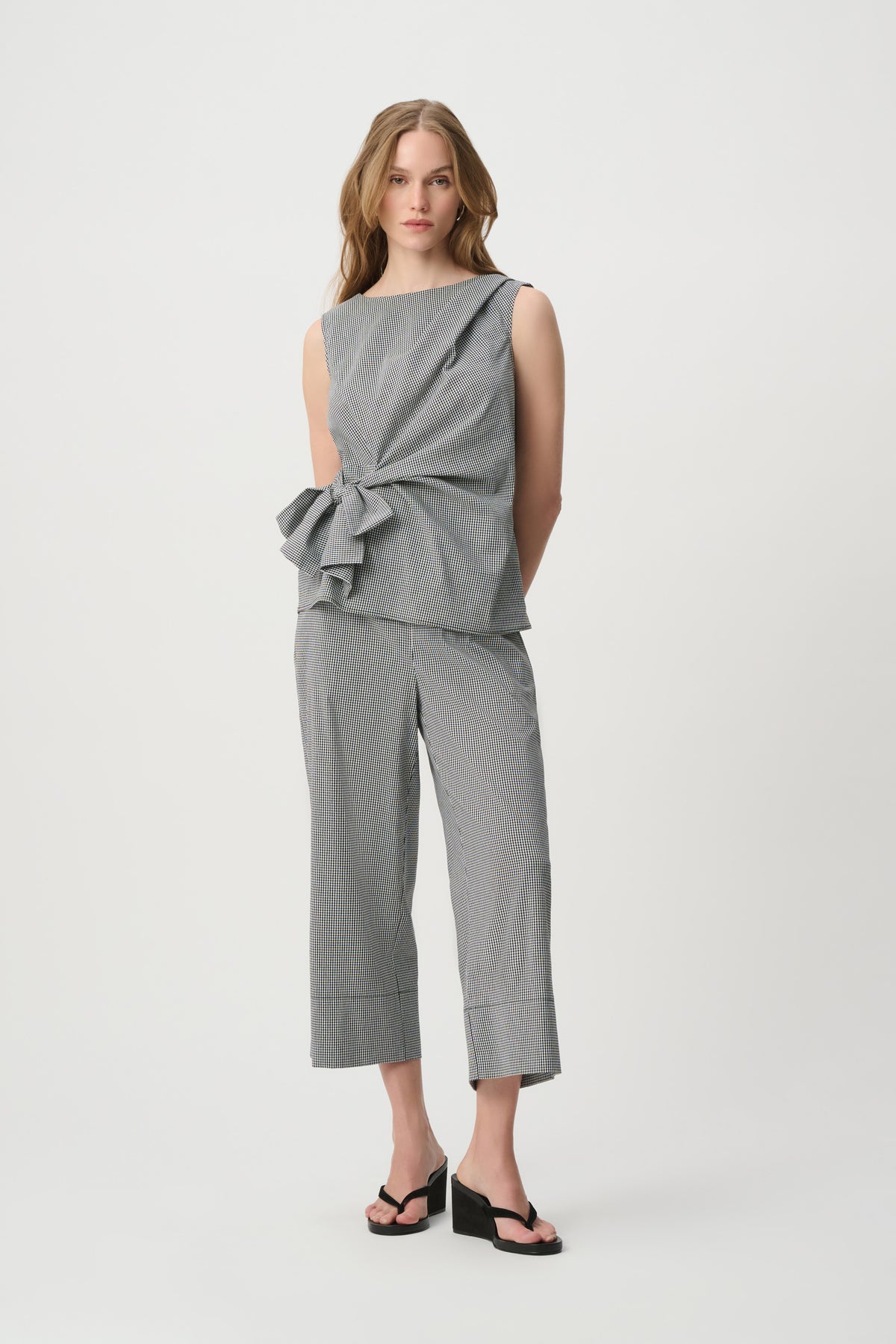 Joseph Ribkoff Gingham Culotte Pants Jr271194