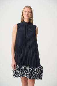 Joseph Ribkoff Chiffon Ruffle Hem Trapeze Dress Jr271739