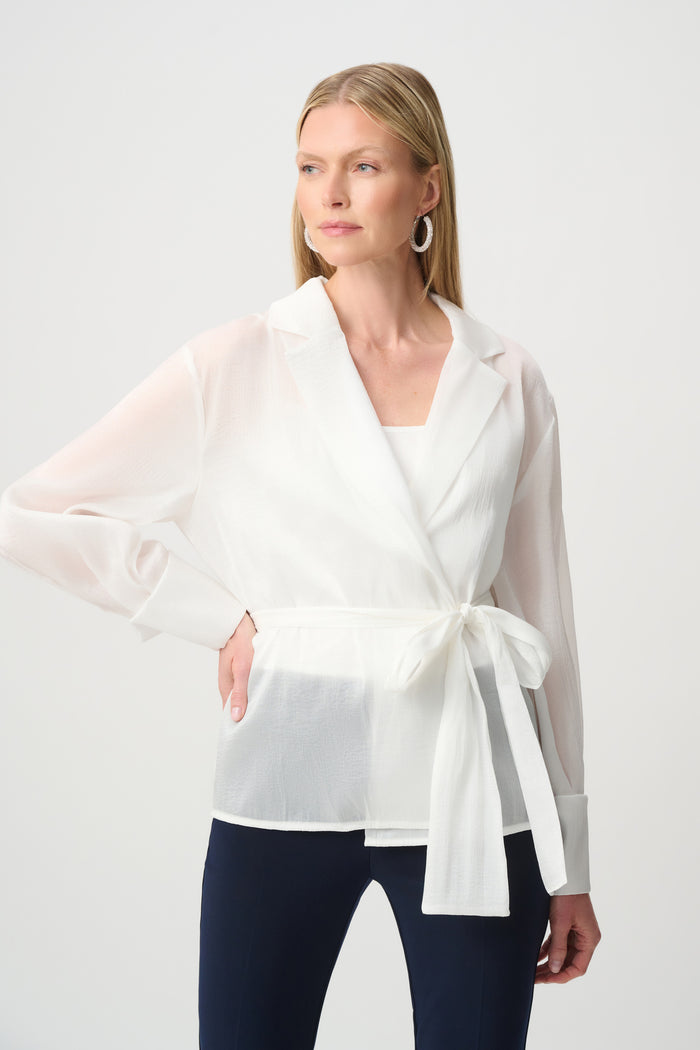 Joseph Ribkoff Organza Wrap Blouse Set Jr271757