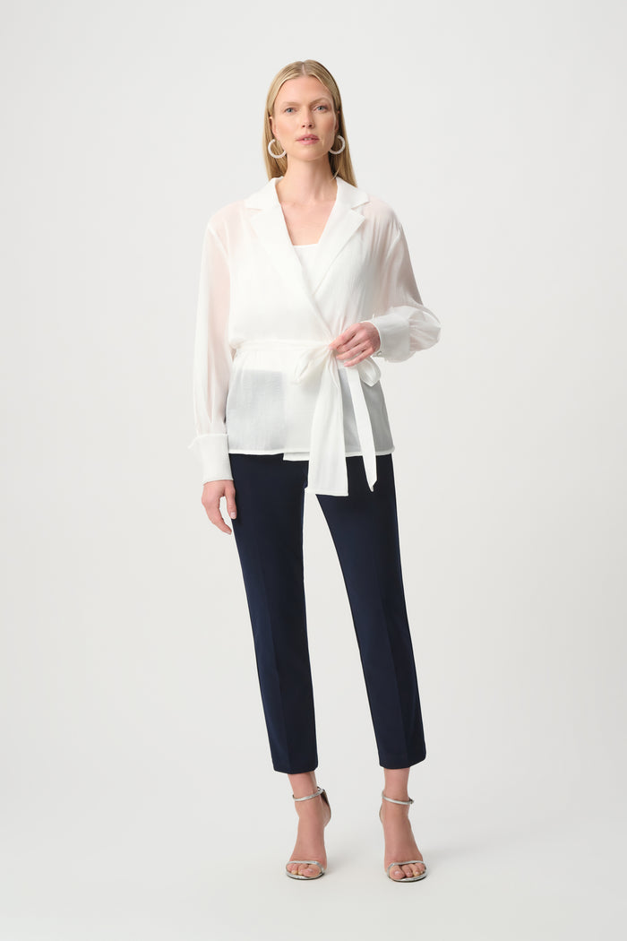 Joseph Ribkoff Organza Wrap Blouse Set Jr271757