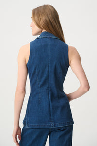 Joseph Ribkoff Repreve® Denim Fitted Vest Jr 271946